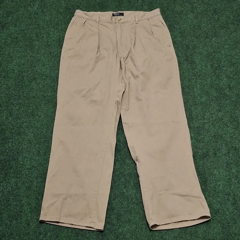 Polo Ralph Lauren Men's 32x30 Kaky Pleated Cotton Twill Made in USA